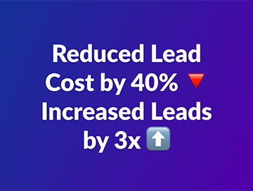 Facebook Ads Case Study- Reduced Cost Per Lead By 40%