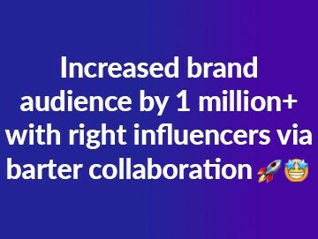 Influencer Marketing via Barter Collaboration
