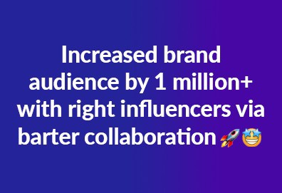 Influencer Marketing via Barter Collaboration