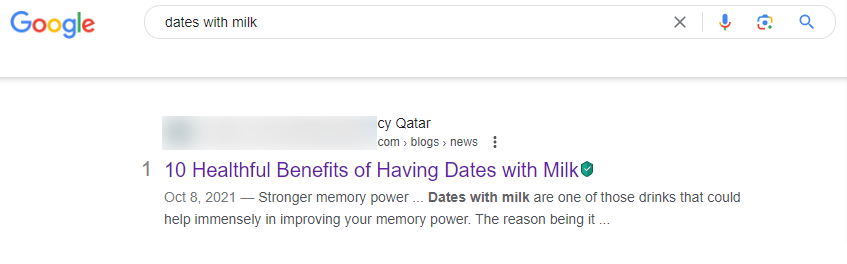 dates with milk - Google Search