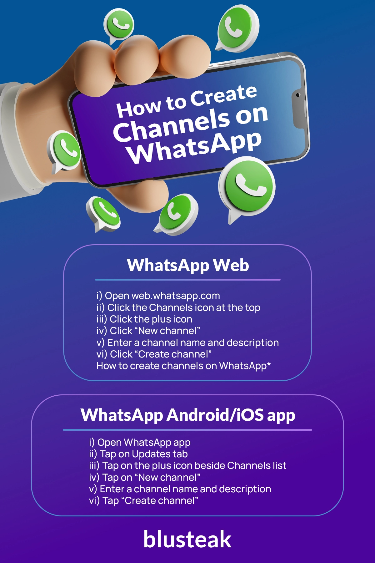 How to create channels on WhatsApp