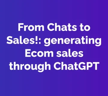 How to generate ecommerce sales from ChatGPT