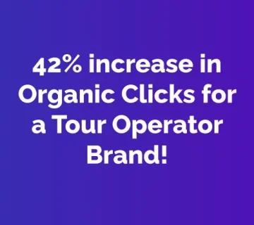 Tour Operator achieved 42% surge in Organic Traffic